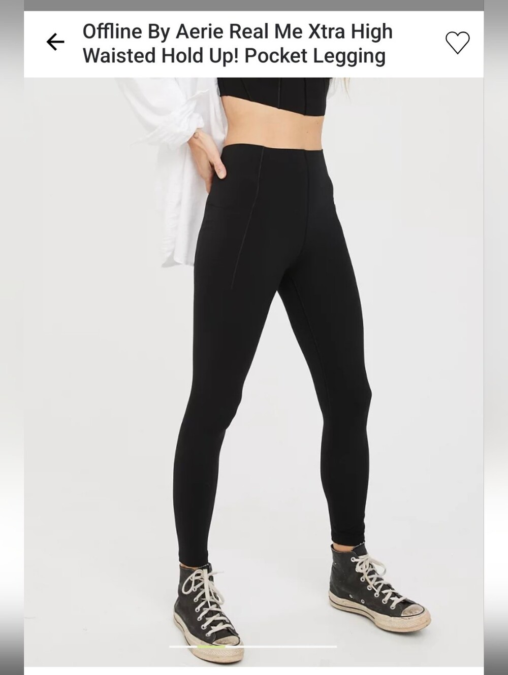 Offline By Aerie Real Me Xtra High Waisted Hold Up! Pocket Legging